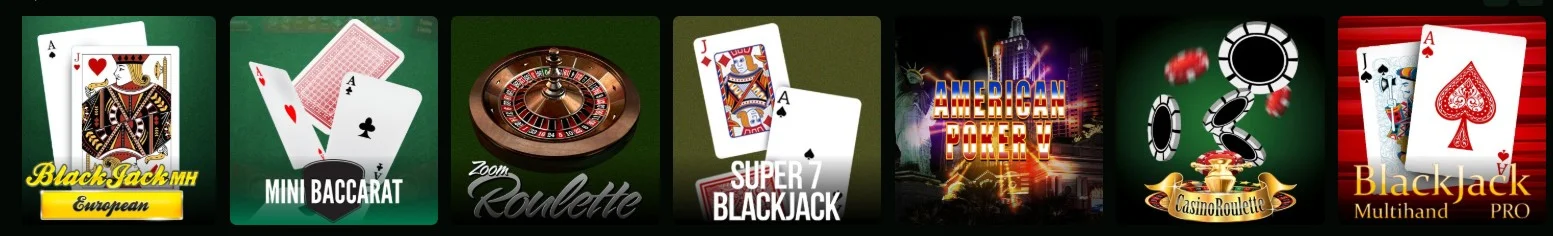 SlotMonkey Casino Tafelspellen